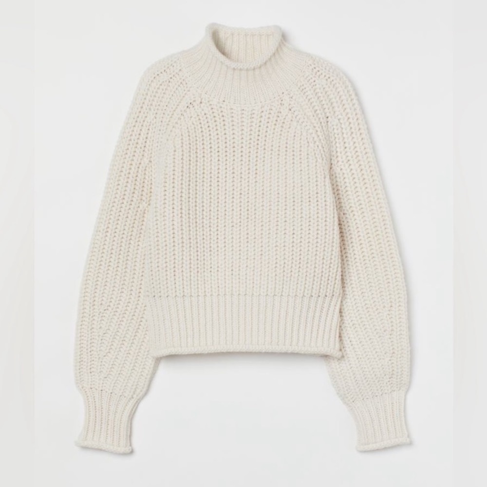 H&M cream turtleneck sweater